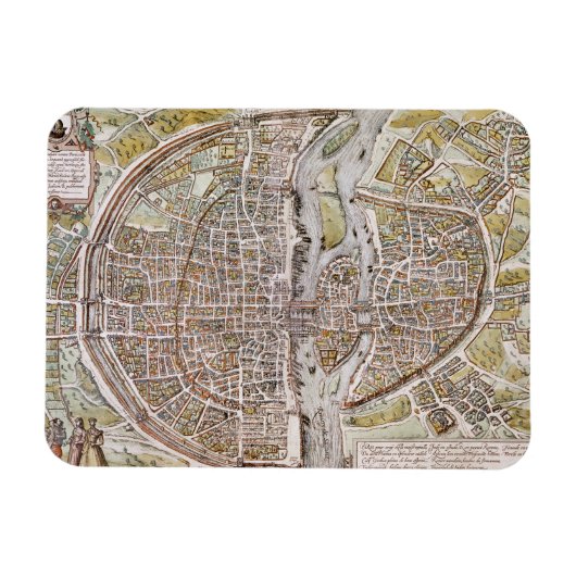 MAGNET FLEXIBLE CARTE DE PARIS, 1581 (Horizontal)