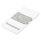 Magnet Flexible Carte de Pennsylvanie (Côté Gauche)