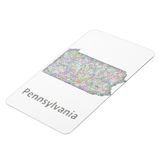 Magnet Flexible Carte de Pennsylvanie (Côté Gauche)