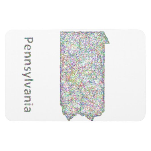 Magnet Flexible Carte de Pennsylvanie (Horizontal)