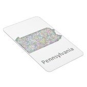 Magnet Flexible Carte de Pennsylvanie (Côté Droit)