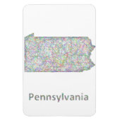 Magnet Flexible Carte de Pennsylvanie (Vertical)