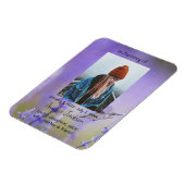 Magnet Flexible Carte de prière commémorative Fleurs de lavande de (Côté Gauche)