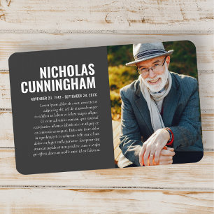 Magnet Flexible Carte de prière photo Memorial Modern