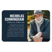 Magnet Flexible Carte de prière photo Memorial Modern (Horizontal)