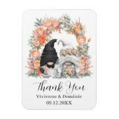 Magnet Flexible Carte de remerciements Mariage à arche florale Pea (Vertical)