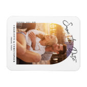 Magnet Flexible Carte de sauvegarde de date de mariage à arch mode (Horizontal)