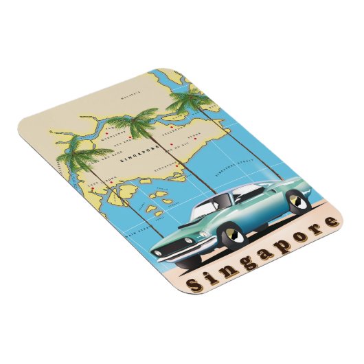 Magnet Flexible carte de Singapour (Côté Droit)