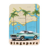 Magnet Flexible carte de Singapour (Vertical)