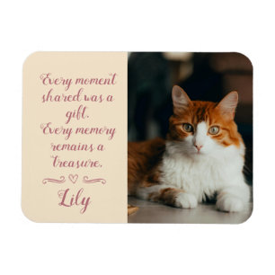 Magnet Flexible Carte de sympathie pour perte de chat avec photo e