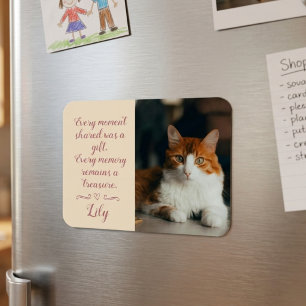 Magnet Flexible Carte de sympathie pour perte de chat avec photo e