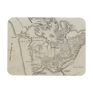 Magnet Flexible Carte de terre entre Auckland et rivière de