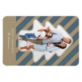 Magnet Flexible Carte de vacances en forme de pin blanc (Horizontal)