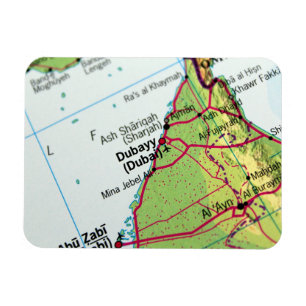 Magnet Flexible Carte de ville de Dubaï