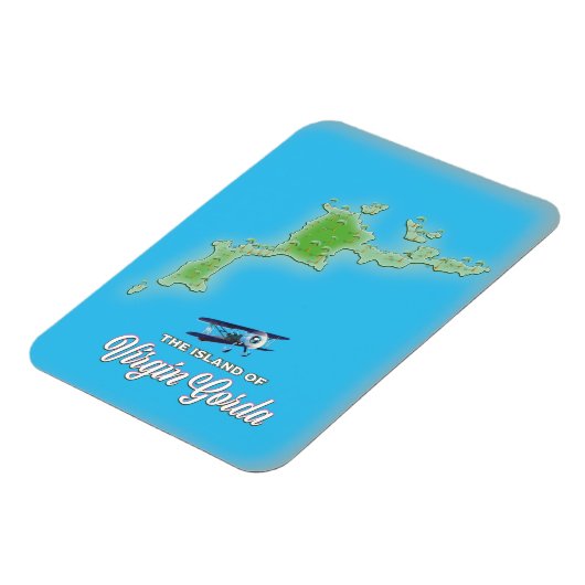 Magnet Flexible Carte de Virgin Gorda (Côté Gauche)