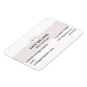 Magnet Flexible carte de visite esthétique rose Aimant photo flexi (Côté Gauche)