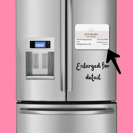 Magnet Flexible carte de visite esthétique rose Aimant photo flexi