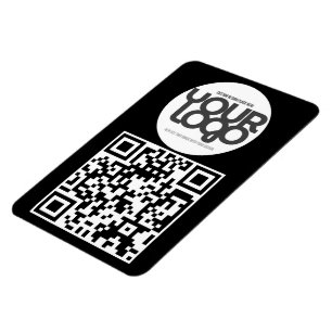 Magnet Flexible Carte de visite moderne personnalisable avec QR Co