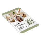 Magnet Flexible Carte de visite QR Code pour l'immobilier moderne (Côté Droit)