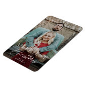 Magnet Flexible Carte de vœux de Noël simple script Merriest Chris (Côté Gauche)