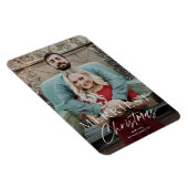 Magnet Flexible Carte de vœux de Noël simple script Merriest Chris (Côté Droit)