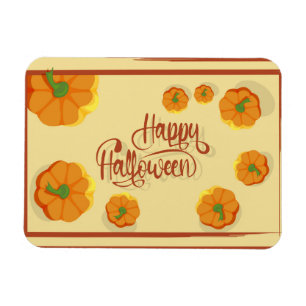 Magnet Flexible Carte de voeux encadrée Happy Halloween typographi
