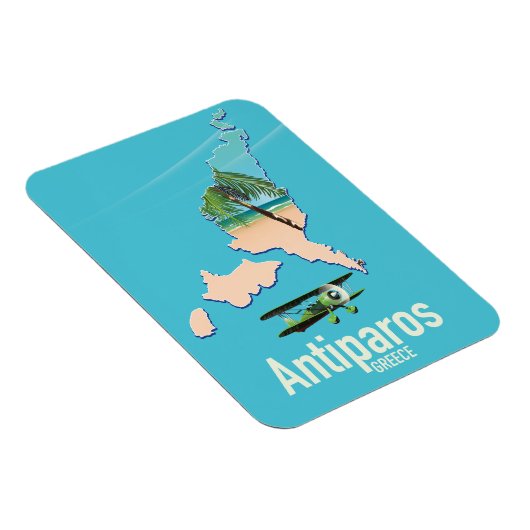 Magnet Flexible Carte de voyage d'Antiparos Grèce (Côté Droit)