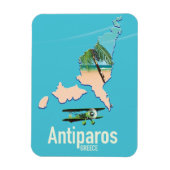Magnet Flexible Carte de voyage d'Antiparos Grèce (Vertical)