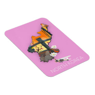 Magnet Flexible Carte de voyage de la Corée du Nord