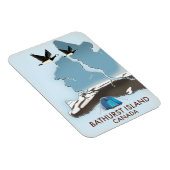 Magnet Flexible Carte de voyage de l'île Bathurst Canada (Côté Droit)