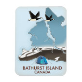 Magnet Flexible Carte de voyage de l'île Bathurst Canada (Vertical)