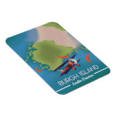 Magnet Flexible Carte de voyage de l'île de Burgh Devon (Côté Droit)