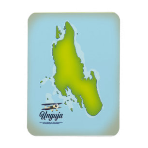 Magnet Flexible Carte de voyage de l'île d'Unguja