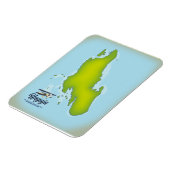 Magnet Flexible Carte de voyage de l'île d'Unguja (Côté Gauche)