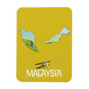 Magnet Flexible Carte de voyage de Malaisie