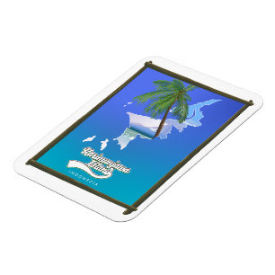 Magnet Flexible Carte de voyage de Sumba Island Indonésie