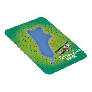 Magnet Flexible Carte de voyage du lac Esrum Danemark