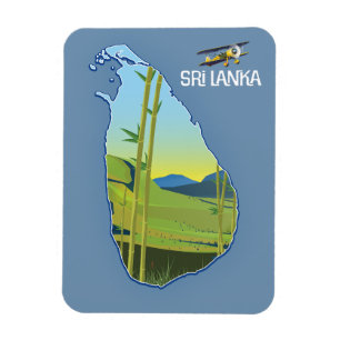 Magnet Flexible Carte de voyage du Sri Lanka