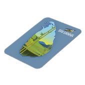 Magnet Flexible Carte de voyage du Sri Lanka (Côté Gauche)