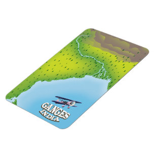 Magnet Flexible Carte de voyage Ganges Inde