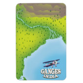 Magnet Flexible Carte de voyage Ganges Inde (Vertical)