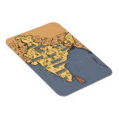 Magnet Flexible Carte de voyage illustrée de l'Inde (Côté Droit)
