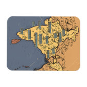 Magnet Flexible Carte de voyage illustrée de l'Inde (Horizontal)