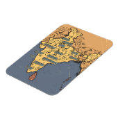 Magnet Flexible Carte de voyage illustrée de l'Inde (Côté Gauche)