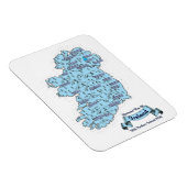 Magnet Flexible Carte de voyage illustrée d'Irlande (Côté Droit)