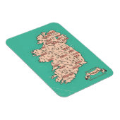 Magnet Flexible Carte de voyage illustrée d'Irlande (Côté Droit)