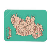 Magnet Flexible Carte de voyage illustrée d'Irlande (Horizontal)