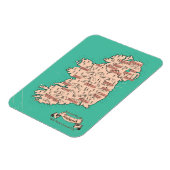 Magnet Flexible Carte de voyage illustrée d'Irlande (Côté Gauche)
