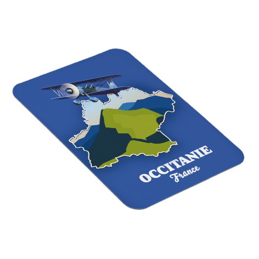 Magnet Flexible Carte de voyage Occitanie France (Côté Droit)