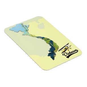 Magnet Flexible Carte de voyage Vietnam